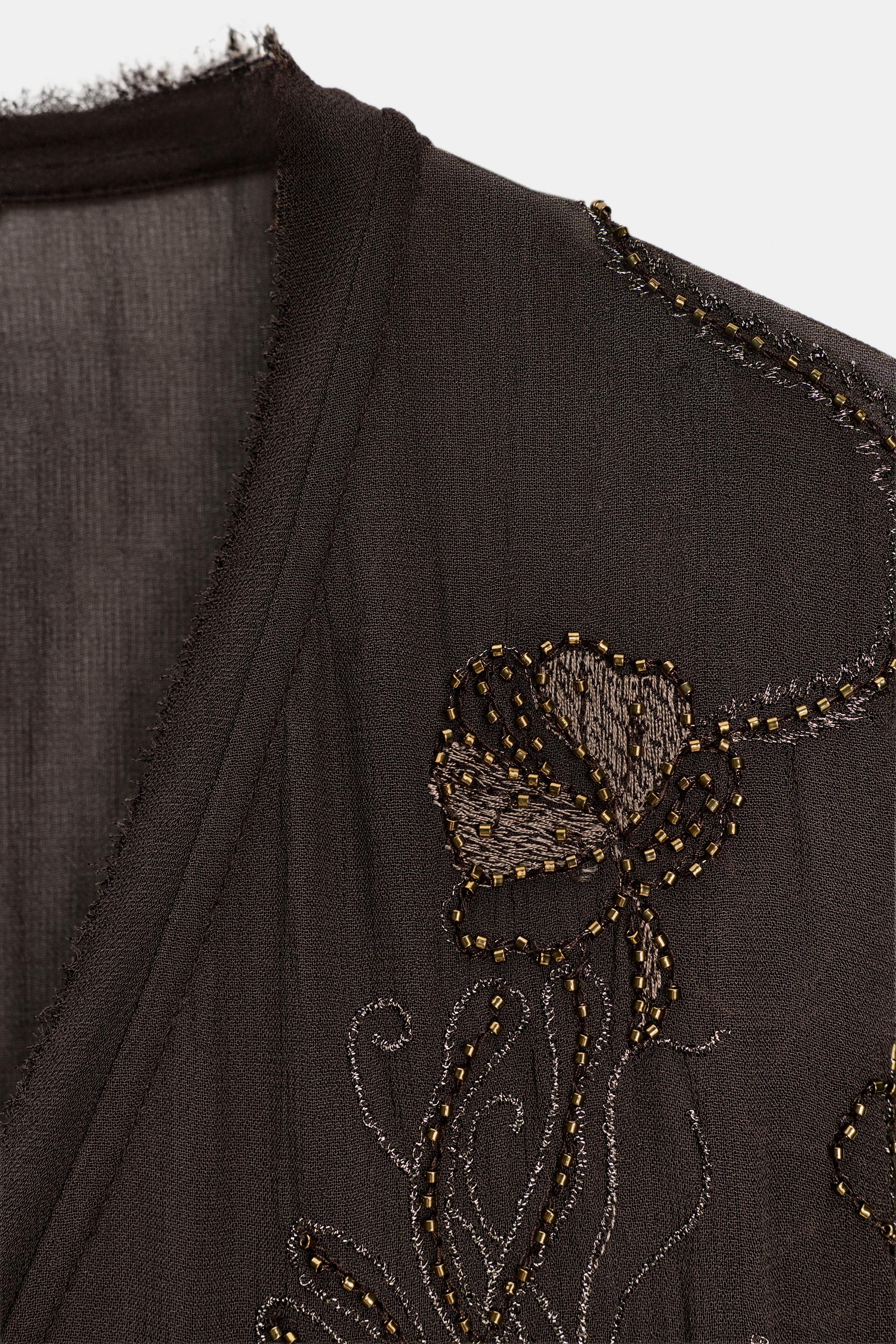 EMBROIDERED BEADED DRESS ZW COLLECTION LIMITED EDITION